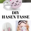 Hasen Tasse - Diy Oster Ideen (Mit Bildern) | Diy ganzes Osterhasen Gesicht