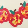 Herbst-Fensterdeko Selber Machen - Anleitung Und Kreative innen Bastelvorlage Apfel