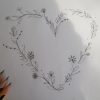 Herz, Blumen, Bleistift, Zeichnungen, Selbst Gemacht ganzes Blume Zeichnung Bleistift