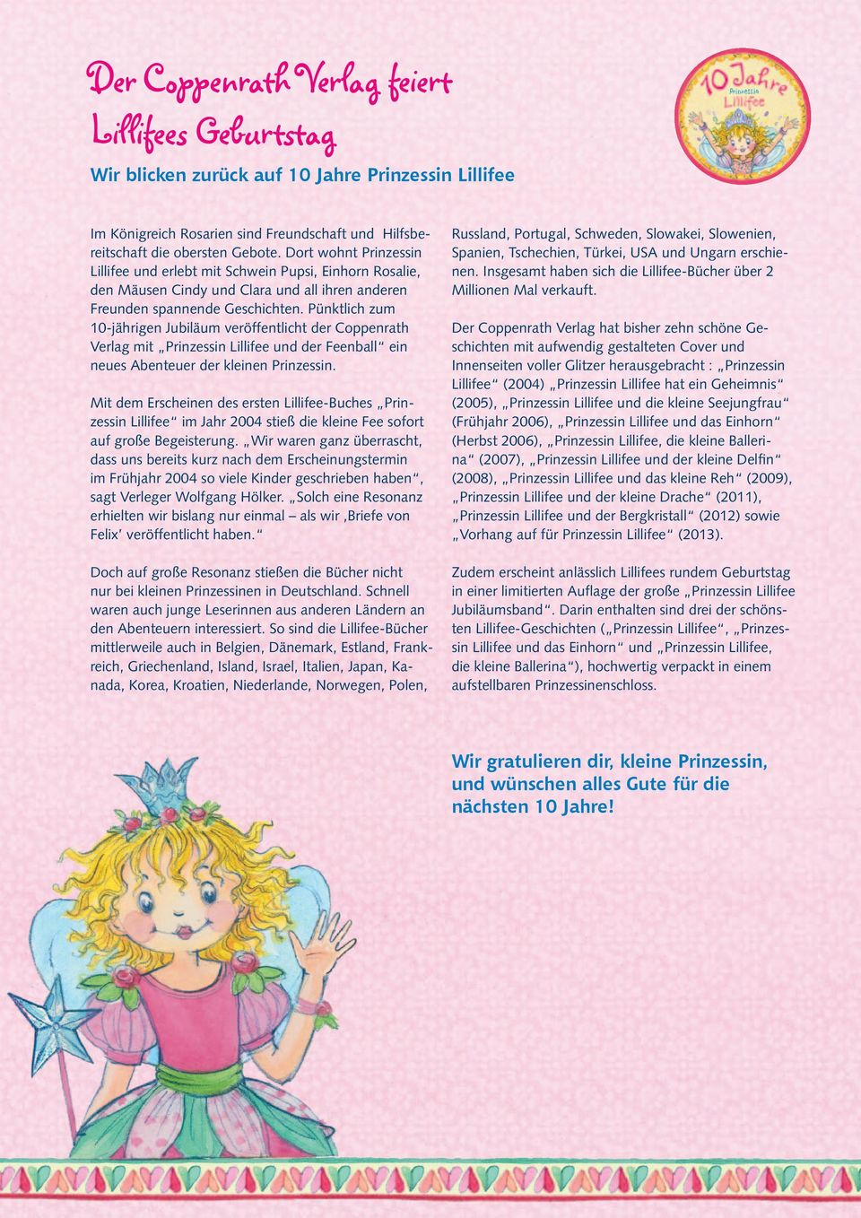 Herzlichen Glückwunsch, Prinzessin Lillifee - Pdf Free Download mit Spannende Kurzgeschichten Für 10 Jährige
