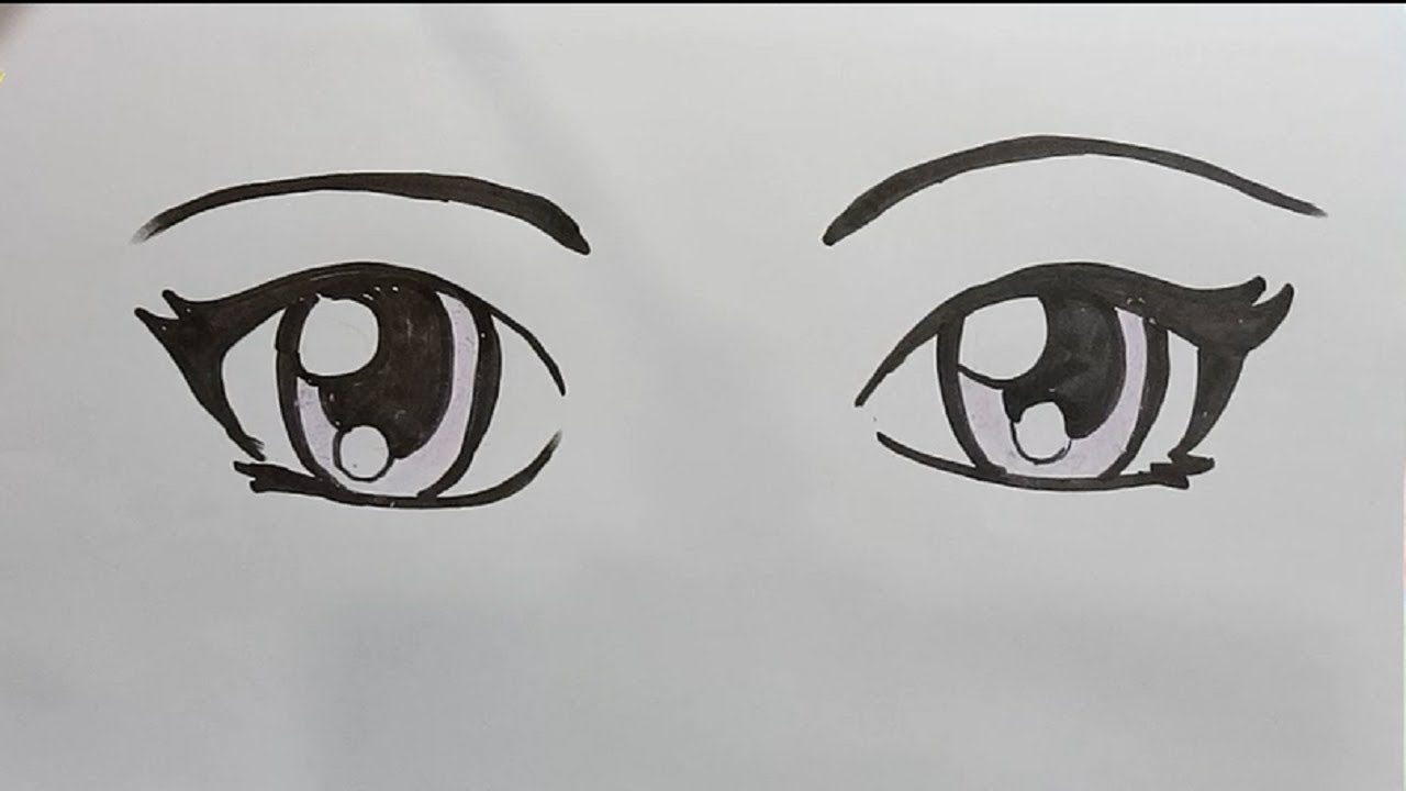 How To Draw Anime Eyes Step By Step | Draw For Kids ganzes How To Draw Cartoon Eyes Step By Step