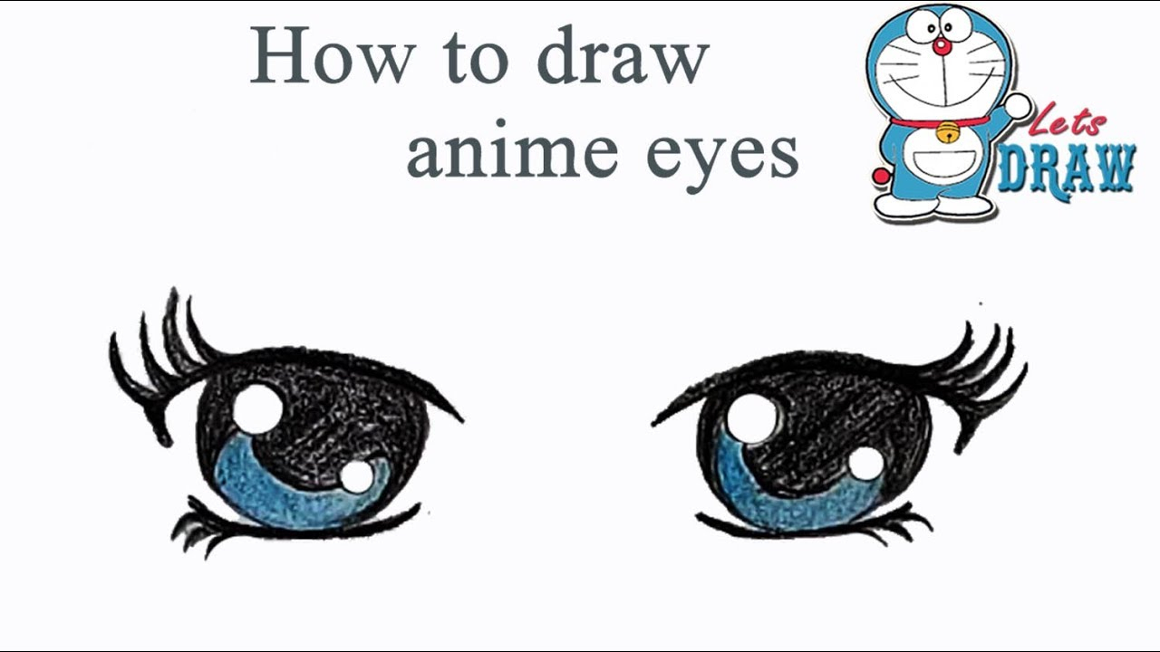 How To Draw Anime Eyes Step By Step (Very Easy) innen How To Draw Cartoon Eyes Step By Step