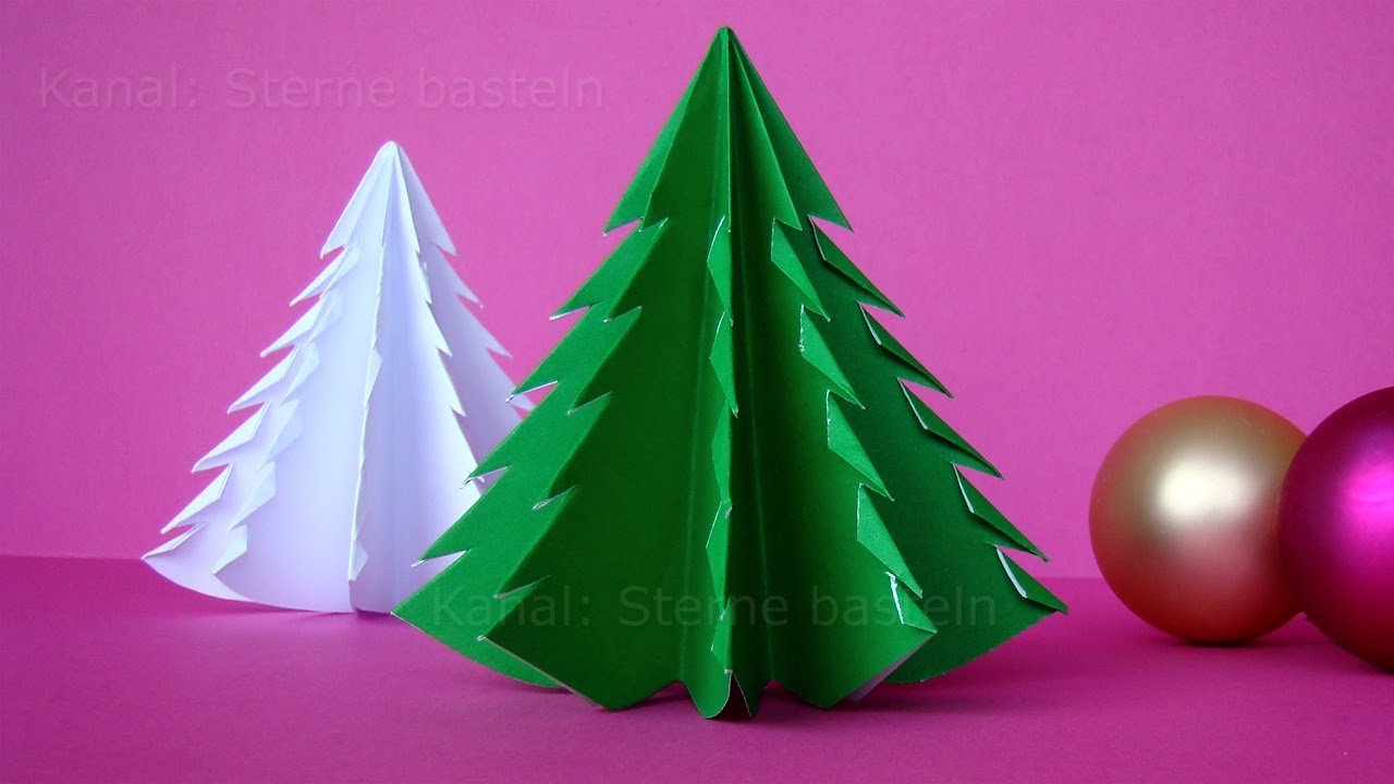 How To Fold A Christmas Tree With Paper. Christmas Crafts. Origami  Christmas Tree bei Einfache Bastelideen Für Weihnachten