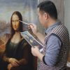Hui Liu Malt Leonardo Da Vinci – Mona Lisa in Wann Hat Leonardo Da Vinci Die Mona Lisa Gemalt