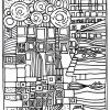 Hundertwasser Style Line Art. Feel Free To Use It bestimmt für Ausmalbilder Hundertwasser