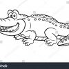 Illustration Of Cartoon Crocodile - Coloring Book in Krokodil Bilder Zum Ausmalen