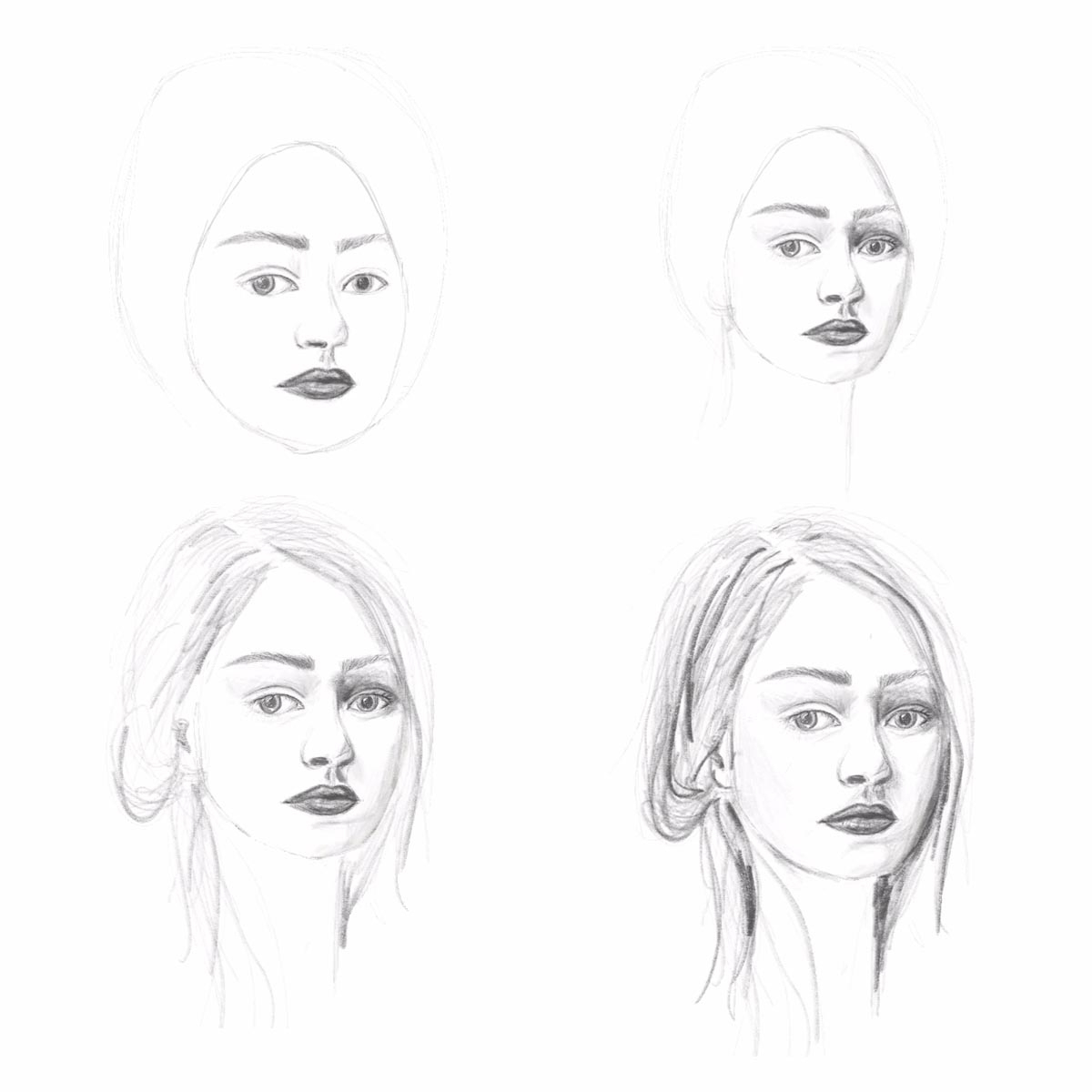 In 5 Schritten Gesichter Zeichnen Lernen | Hermine On Walk ganzes Portrait Zeichnen Lernen Schritt Für Schritt