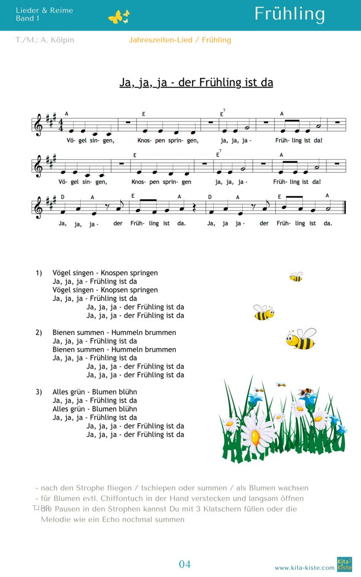 Ja, Ja, Ja - Der Frühling Ist Da&quot; - Ein Lied Für Alle verwandt mit Guten Morgen Der Frühling Ist Da