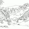 Kaempfende Dinos Ausmalbild &amp; Malvorlage (Tiere) mit Dino Ausmalbild