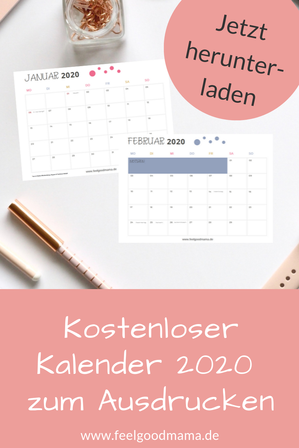 Kalender 2020 Zum Ausdrucken – Kostenlos! • Feelgoodmama bei Fotokalender 2018 Selbst Gestalten Kostenlos