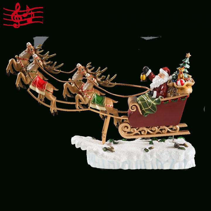 Käthe Wohlfahrt | Weihnachtsmann Im Rentierschlitten | Weihnachtsdeko Und  Mehr für Weihnachtsmann Rentierschlitten