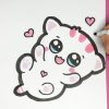 Kawaii Baby Katze Selber Malen - Kawaii Bilder bei Katzenbilder Comic