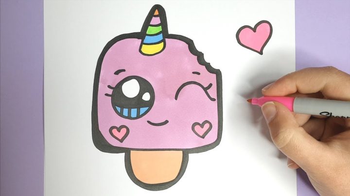 Kawaii Einhorn Eis Malen - Kawaii Bilder Zum Nachmalen mit Schöne