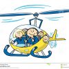 Kinder In Einem Hubschrauber Vektor Abbildung - Illustration über Hubschrauber Für Kinder