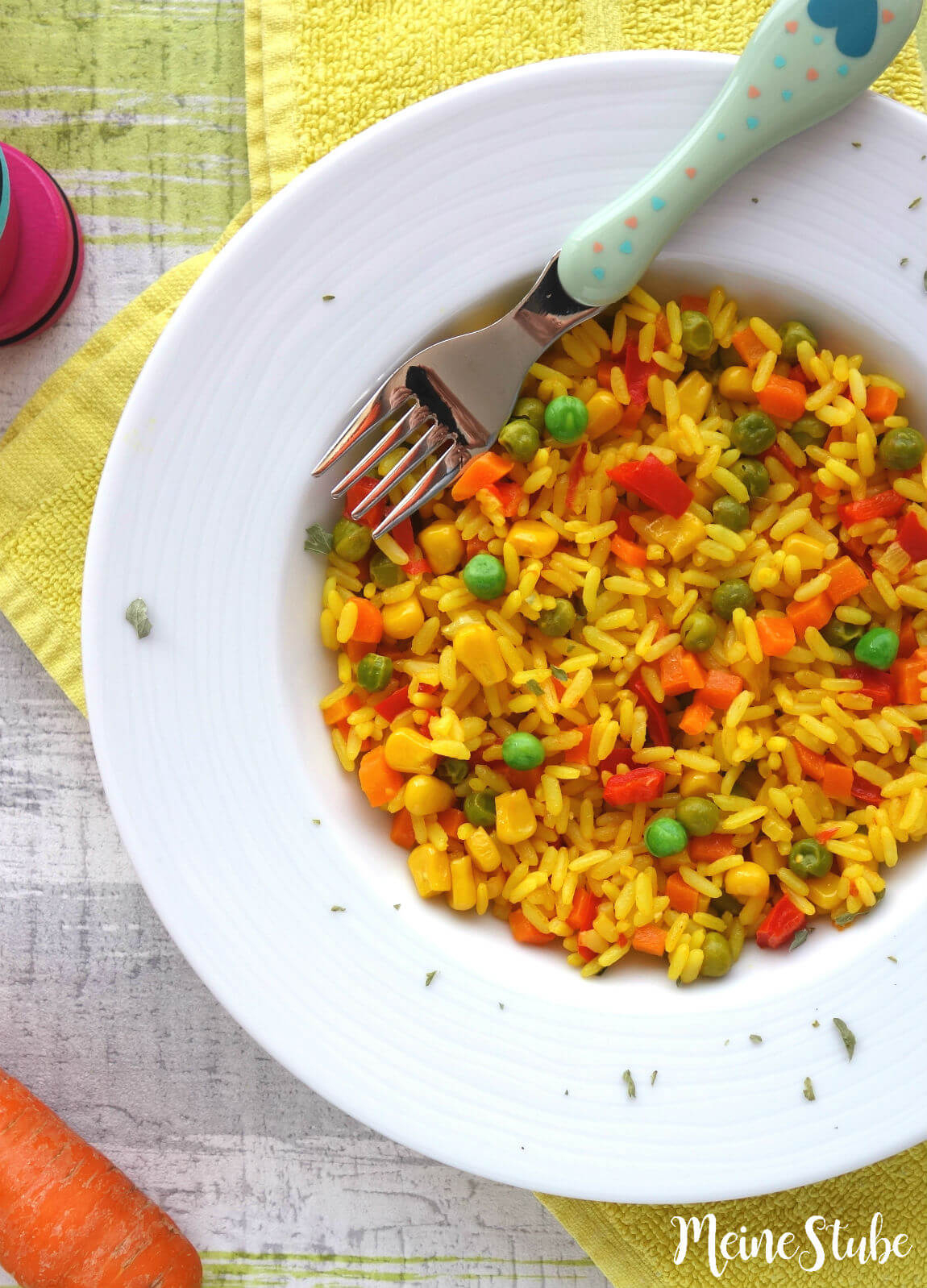 Kinder Paella Mit Buntem Gemüse, Ein Vegetarisches für Vegetarische Rezepte Für Kleinkinder