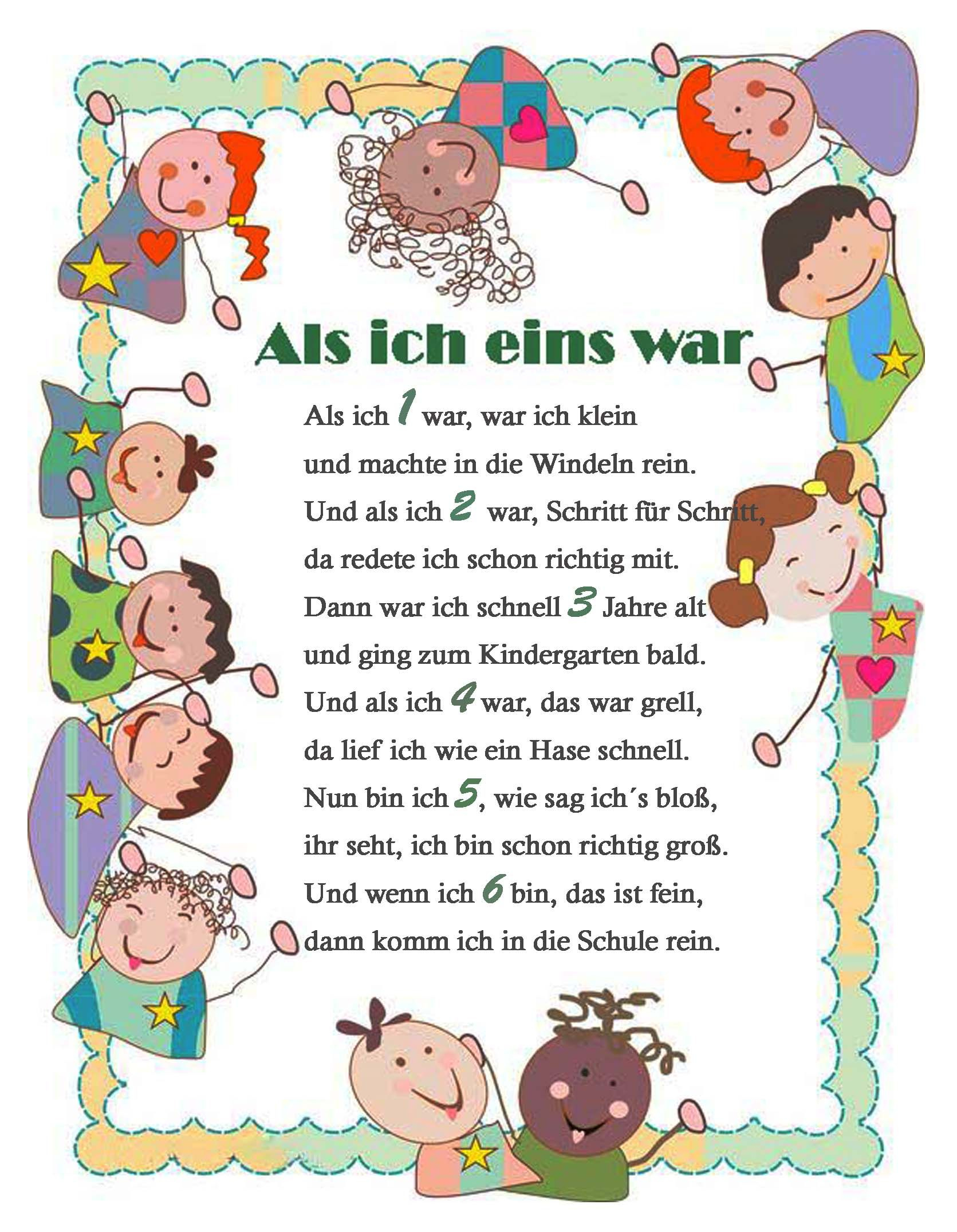 Kindergeburtstag | Kindergartenbeginn, Gedichte Für Kinder bestimmt für Gedichte Zum Kindergeburtstag Kostenlos