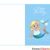 Kindergeburtstagskarte Mit Meerjungfrau Kostenlos Zum Drucken in Kindergeburtstagskarte
