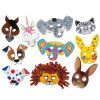 Kindermasken Zum Bemalen Und Bekleben, 6 Stück, Versch. Tiermotive Für  Mottoparty Zoo innen Kindermasken Basteln
