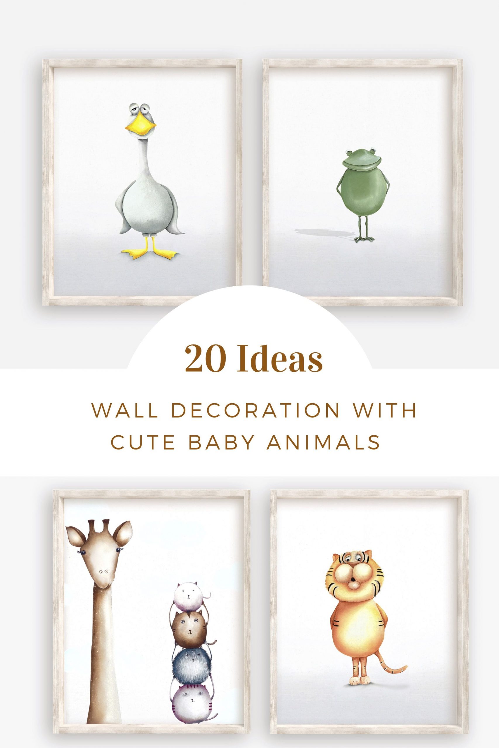 Kinderzimmer Poster Mit Witzigen Tiermotiven. Mit Gratis mit Tierbilder Für Kinderzimmer