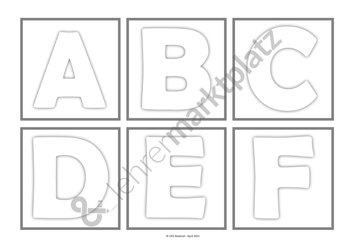 Kleine Buchstabenkarten - Vorlagen Zum Kreativen Gestalten bei Buchstabenkarten