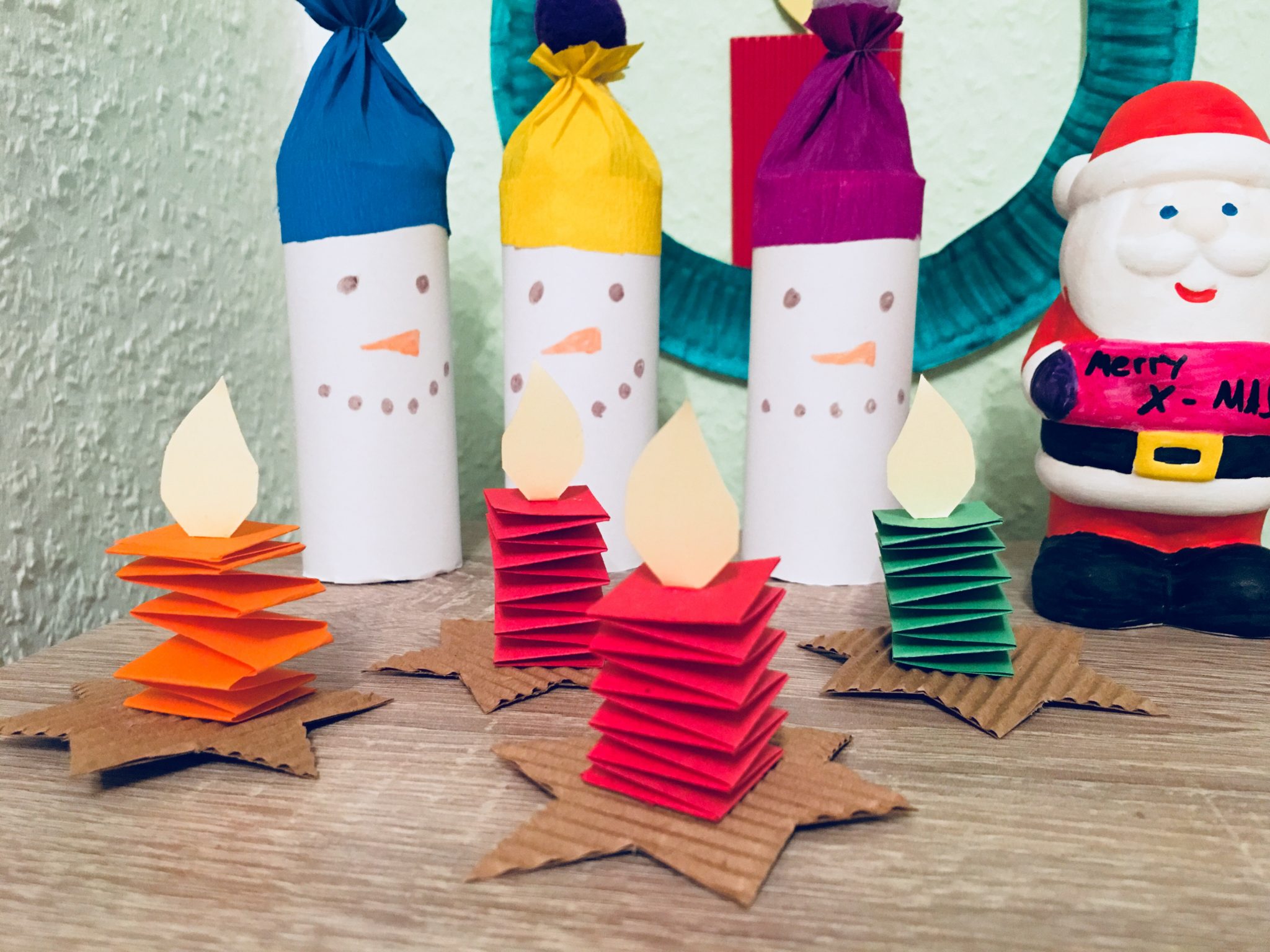 Kleine Kerzen Falten - Basteln Mit Kindern | Der für Weihnachtsbasteln