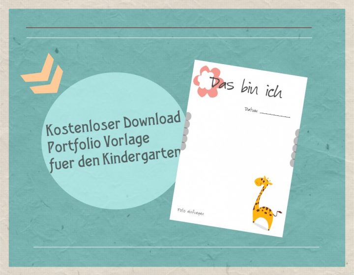 Kleiniges: Kostenloser Download- Portfolio- Vorlagen Für Die verwandt mit Portfolio Kindergarten Vorlagen