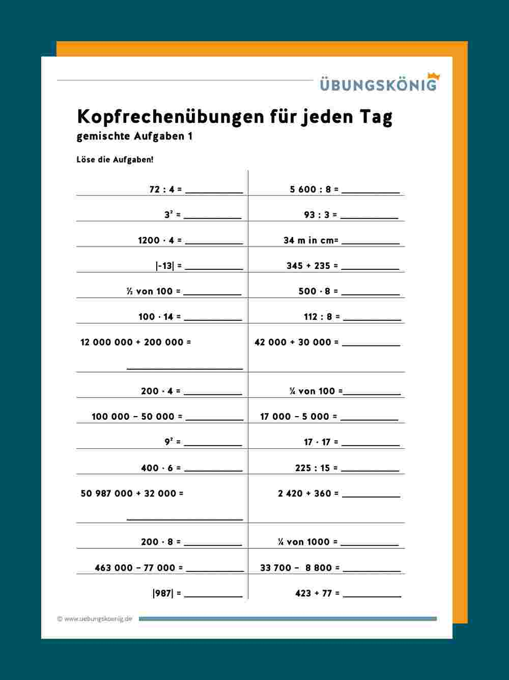Übungsblätter Mathe 5 Klasse Realschule - kinderbilder.download