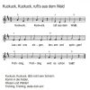 Kostenlos. Volkslieder Mit Noten. Kuckuck, Kuckuck, Ruft's für Alte Volkslieder Texte Kostenlos