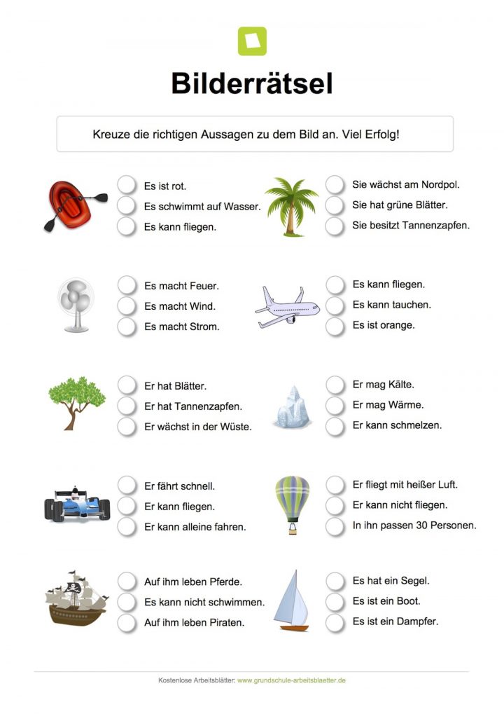 Kostenlose (Lese)Rätsel – Dvld in Kinderrätsel Zum Ausdrucken Grundschule