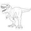 Kostenlose Malvorlage Dinosaurier Und Steinzeit: Dinosaurier innen T Rex Ausmalbild