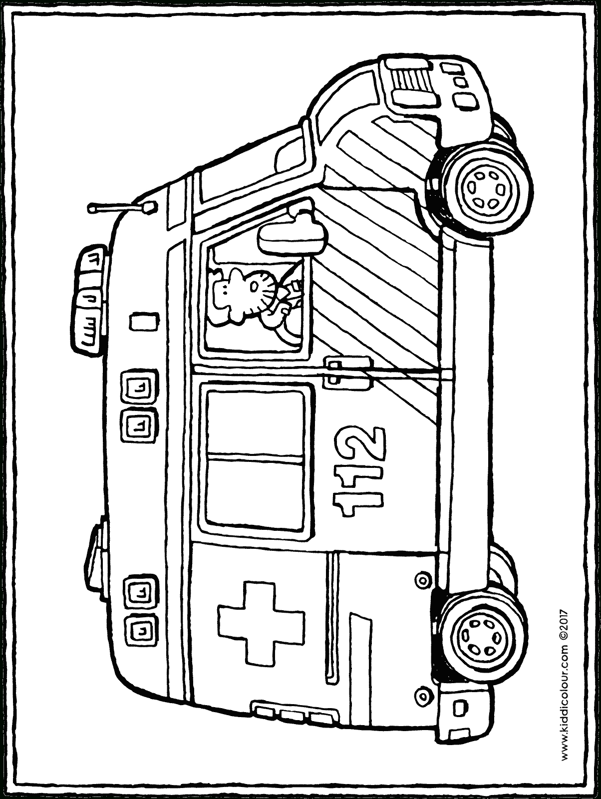 Krankenwagen - Kiddimalseite verwandt mit Krankenwagen Ausmalbild