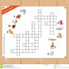 Kreuzworträtsel, Bildungsspiel Für Kinder Über Tiere Vektor in Kreuzworträtsel Kinder