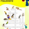 Kreuzworträtsel - Haustiere - Deutsch, Daf, Daz | Download in Haustier Kreuzworträtsel
