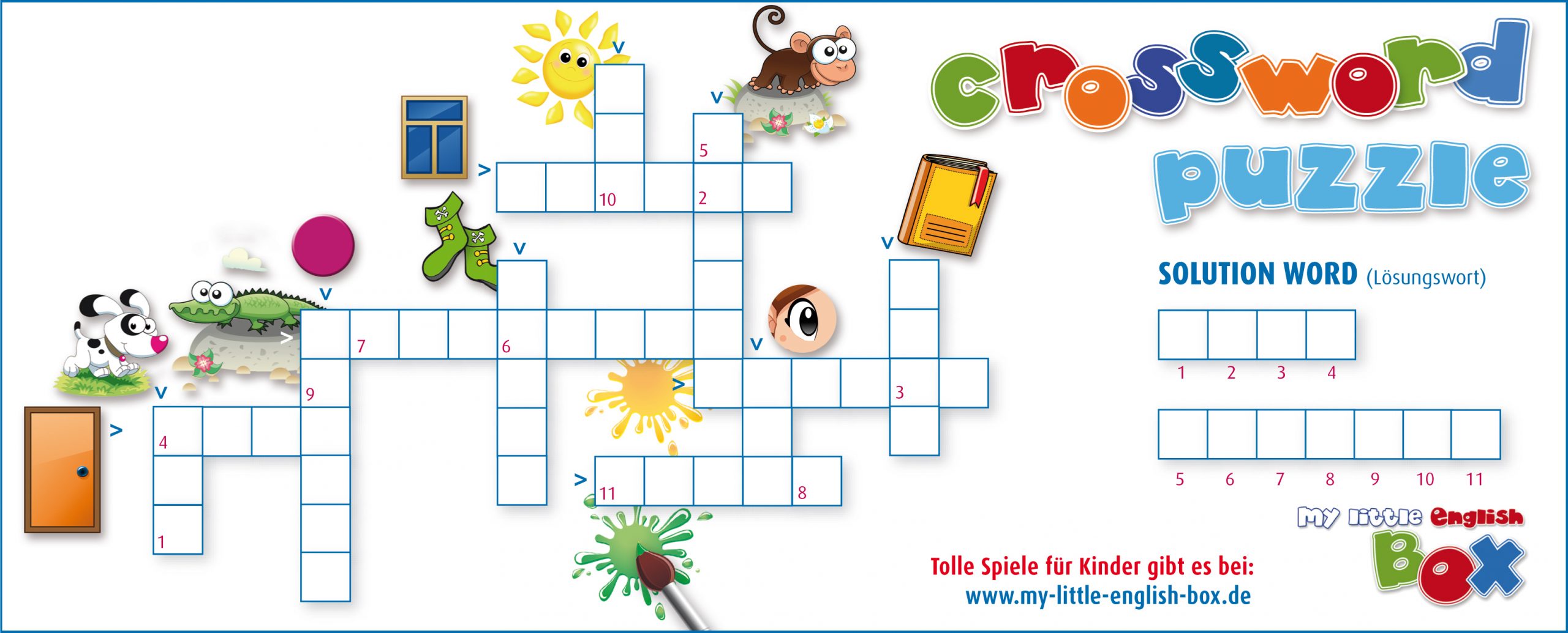 Kreuzworträtsel - Spielerisch Englisch Lernen Für Kinder in Kindern Spielerisch Englisch Beibringen