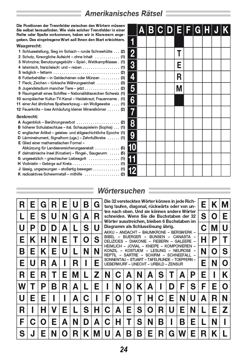 Kreuzworträtsel, Sudoku Und Denksport | Raetselkrueger in Rätsel Zum Ausdrucken Für Erwachsene