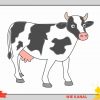 Kuh Zeichnen 2 Schritt Für Schritt Für Anfänger &amp; Kinder - Zeichnen Lernen  Tutorial bestimmt für Kuh Malen