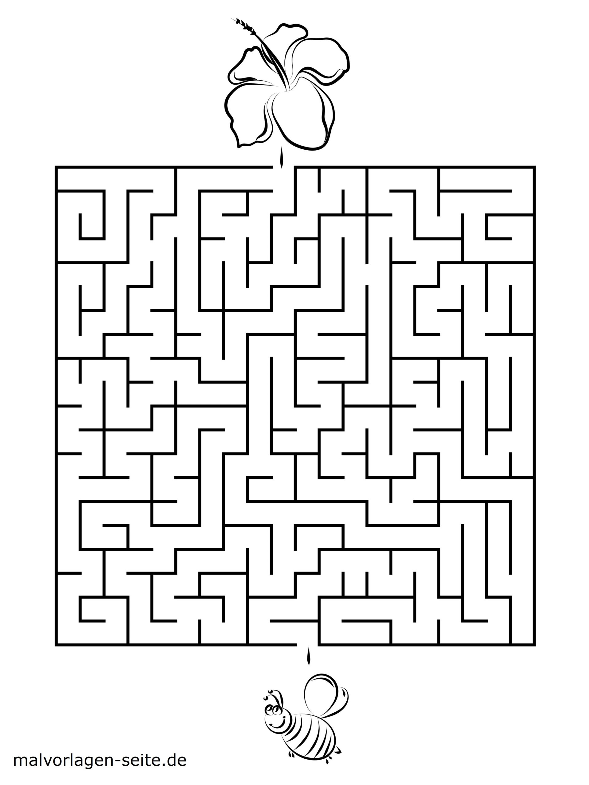 Labyrinthe Für Kinder Zum Ausdrucken - Kostenlos Rätseln über Labyrinth Ausdrucken
