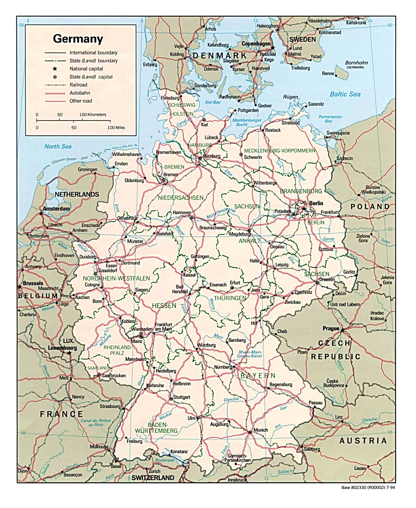 Landkarte Deutschland - Deutschlandkarte - Deutschland Landkarte bestimmt für Deutschlandkarte Din A4
