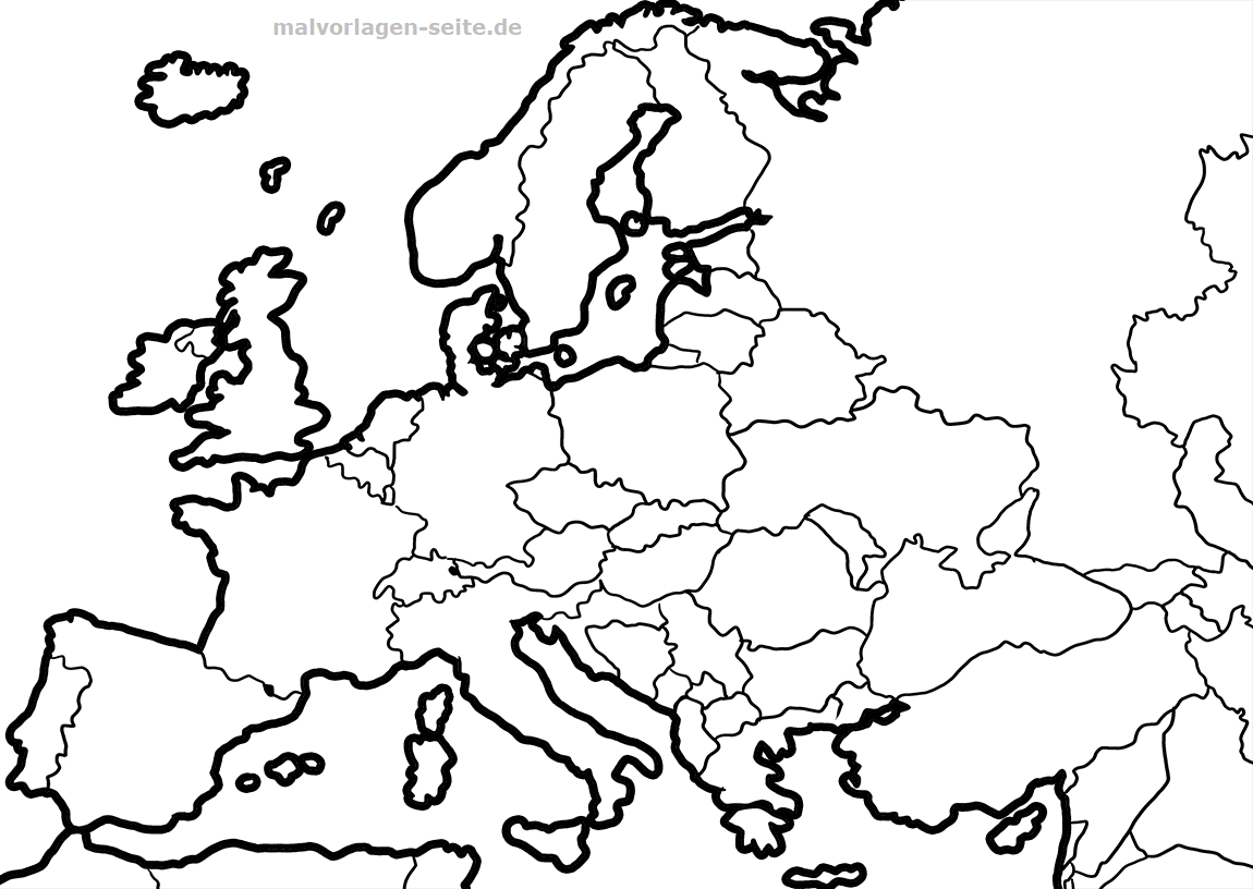 Landkarte Europa | Europäische Union - Ausmalbilder in Europakarte Zum Ausmalen