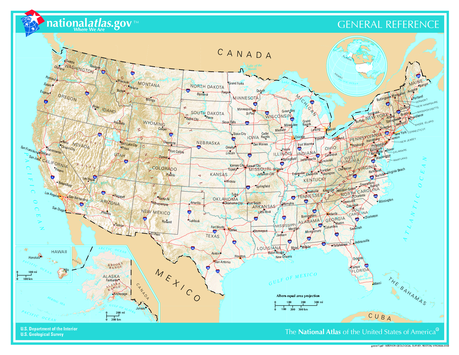 Landkarte Usa (Staaten, Städte) : Weltkarte - Karten Und ganzes Nordamerika Karte Mit Staaten Städte