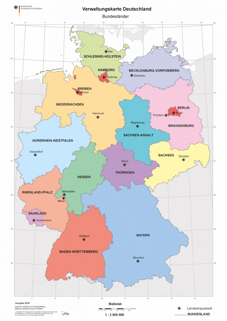 Landkartenblog: Online: Verwaltungskarte Deutschland Der innen