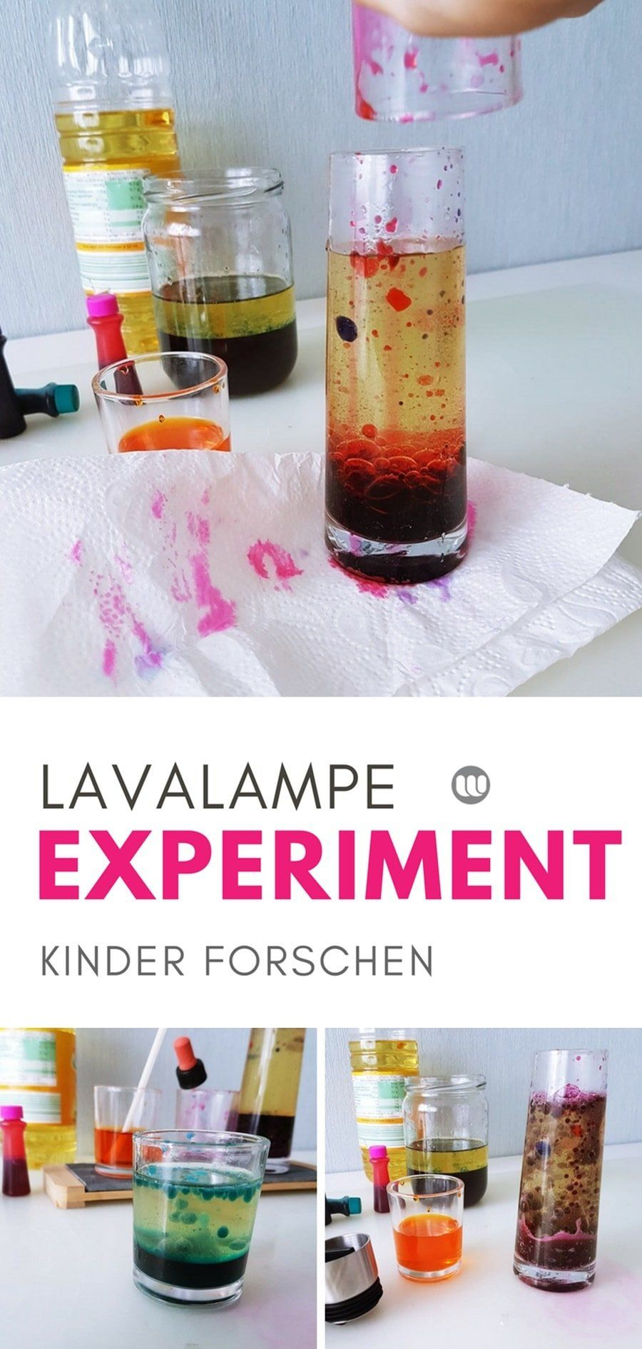 Lavalampe Selber Machen: Wasser Öl Experiment Für Kinder verwandt mit Experimente Mit Kindern Wasser