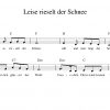 Leise Rieselt Der Schnee - Kinderlieder - Noten - Text bestimmt für Weihnachtslieder Noten Zum Ausdrucken