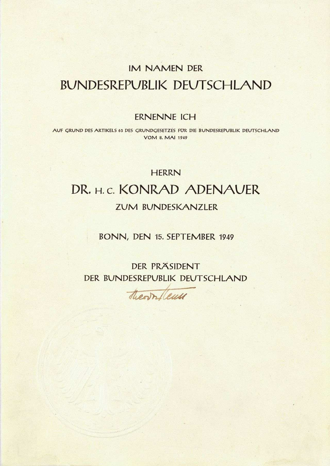 Lemo Kapitel: Bundesregierung über Bundeskanzler Der Bundesrepublik Deutschland