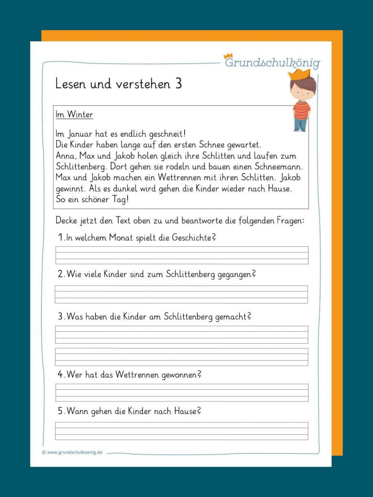 Text Lesen Und Fragen Beantworten 3 Klasse - kinderbilder.download