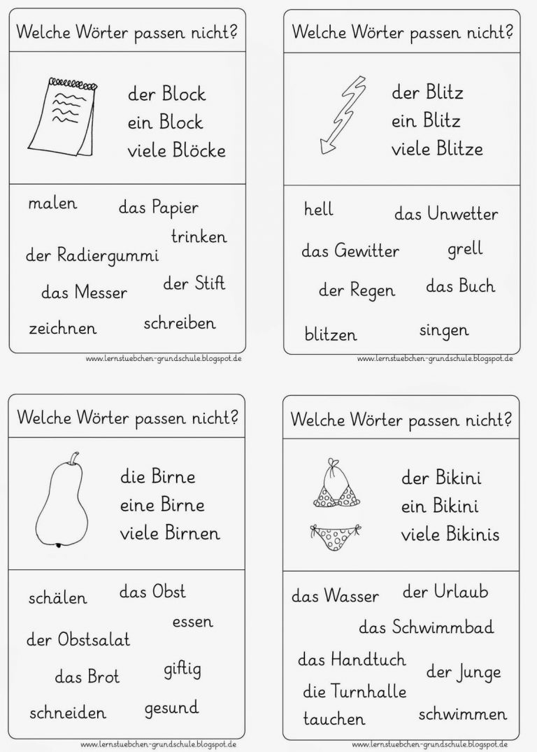 Leseübungen 1 Klasse Zum Ausdrucken - kinderbilder.download