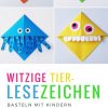 Lesezeichen Basteln: Monster Lesezeichen Falten Mit Kindern in Lesezeichen Basteln Grundschule
