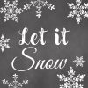Let It Snow - Printable | Hintergrund Weihnachten in Schwarz Weiß Weihnachtsbilder