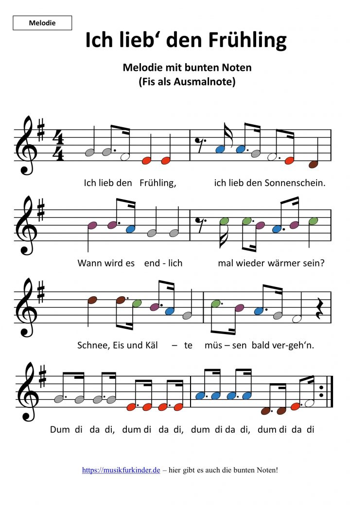 Lied: Ich Lieb Den Frühling (Mit Bildern) | Frühlingslied verwandt mit Frühlingslieder Rolf Zuckowski