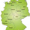 Lizenzfreie Vektorgrafik 10629235 - Karte Von Deutschland Mit Hauptstädten  In Grün verwandt mit Bundesländer Deutschland Mit Hauptstädten Karte